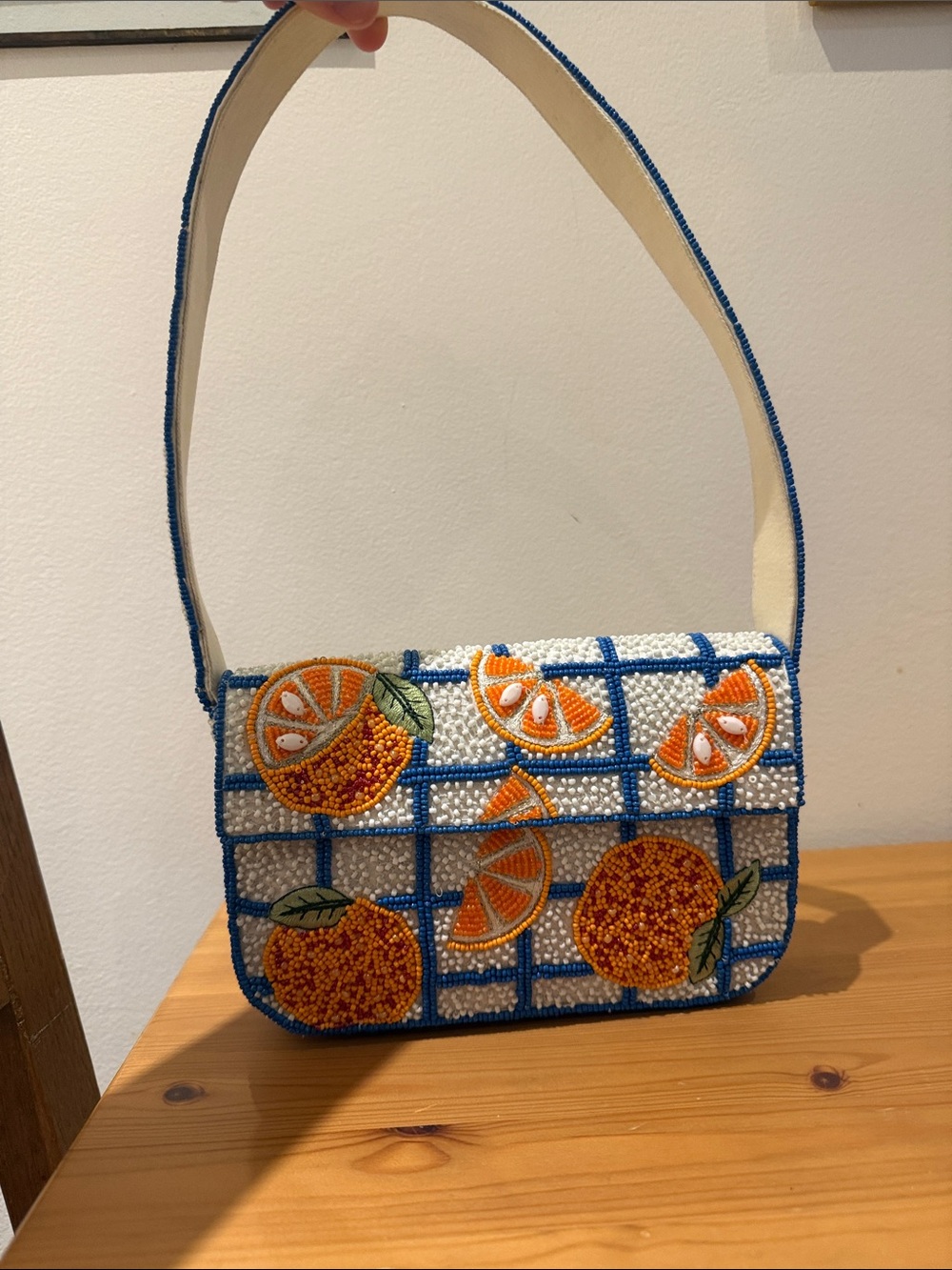 Maeve Beaded Orange Slice Clutch